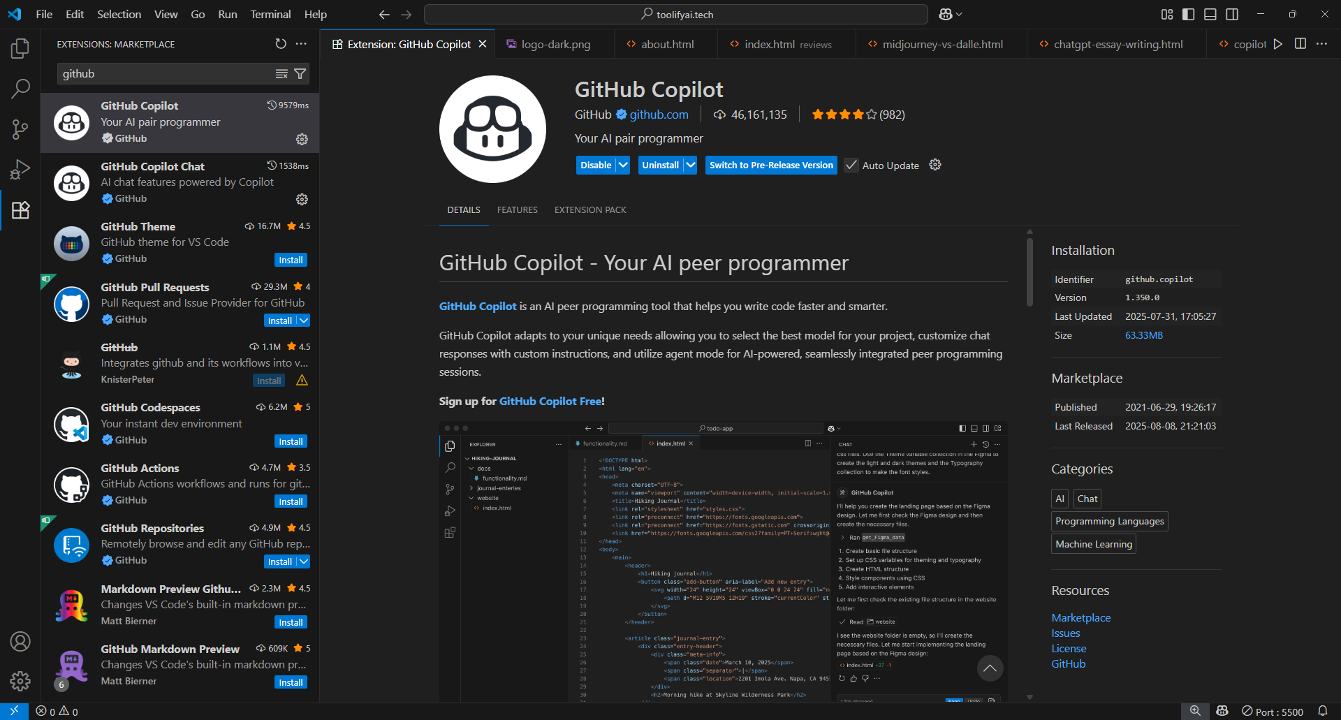 GitHub Copilot in VS Code