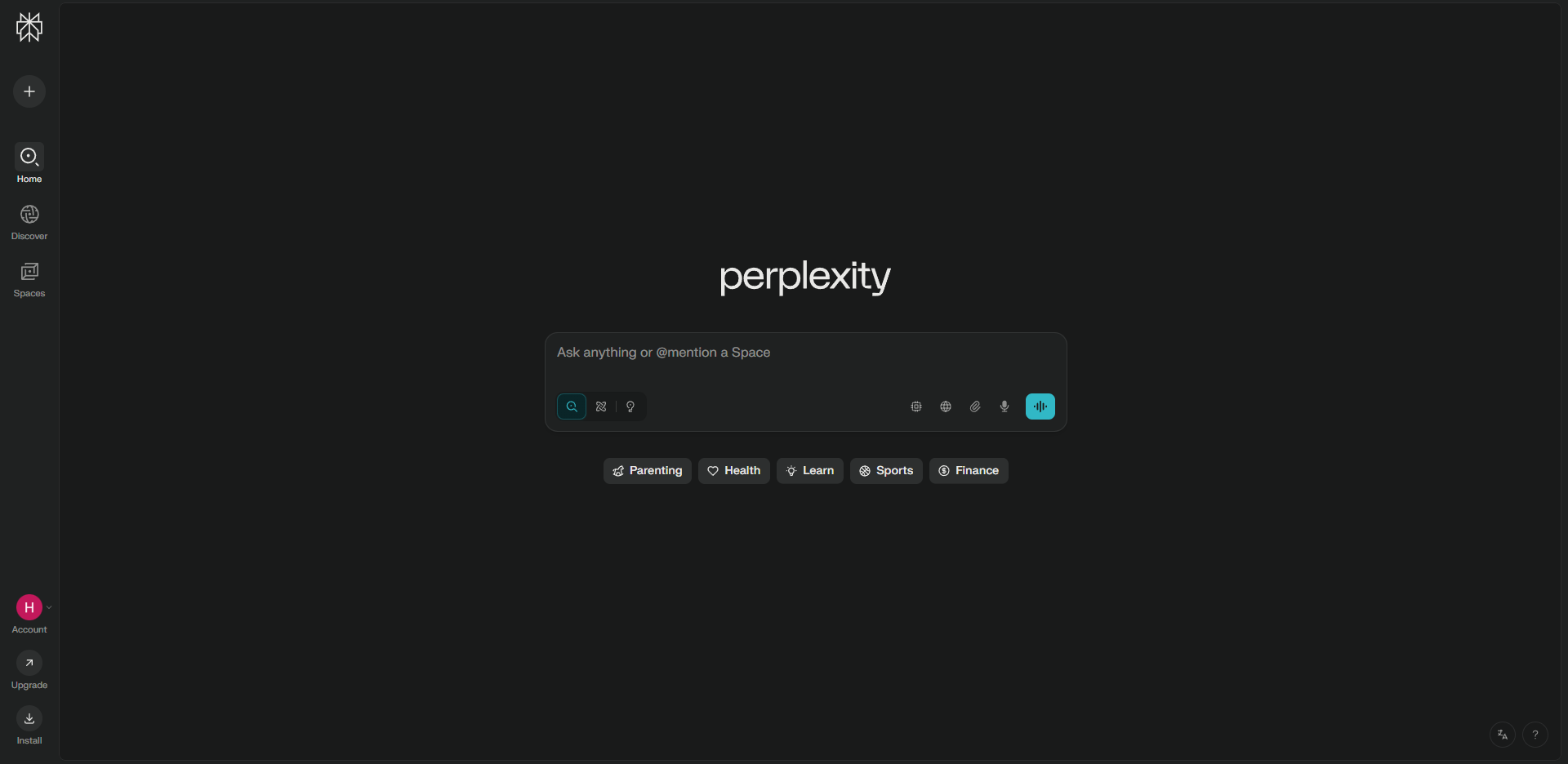 Perplexity AI Interface